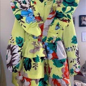 Christopher John Roger Yellow flare dress